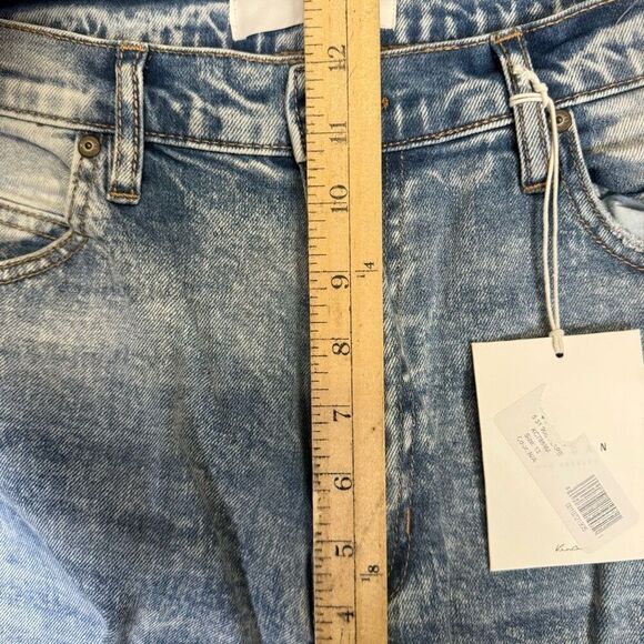 Brand New Kancan Juniors Size 13/30 90s Flared Leg Jeans Light Blue Acid Wash - Picture 9 of 13